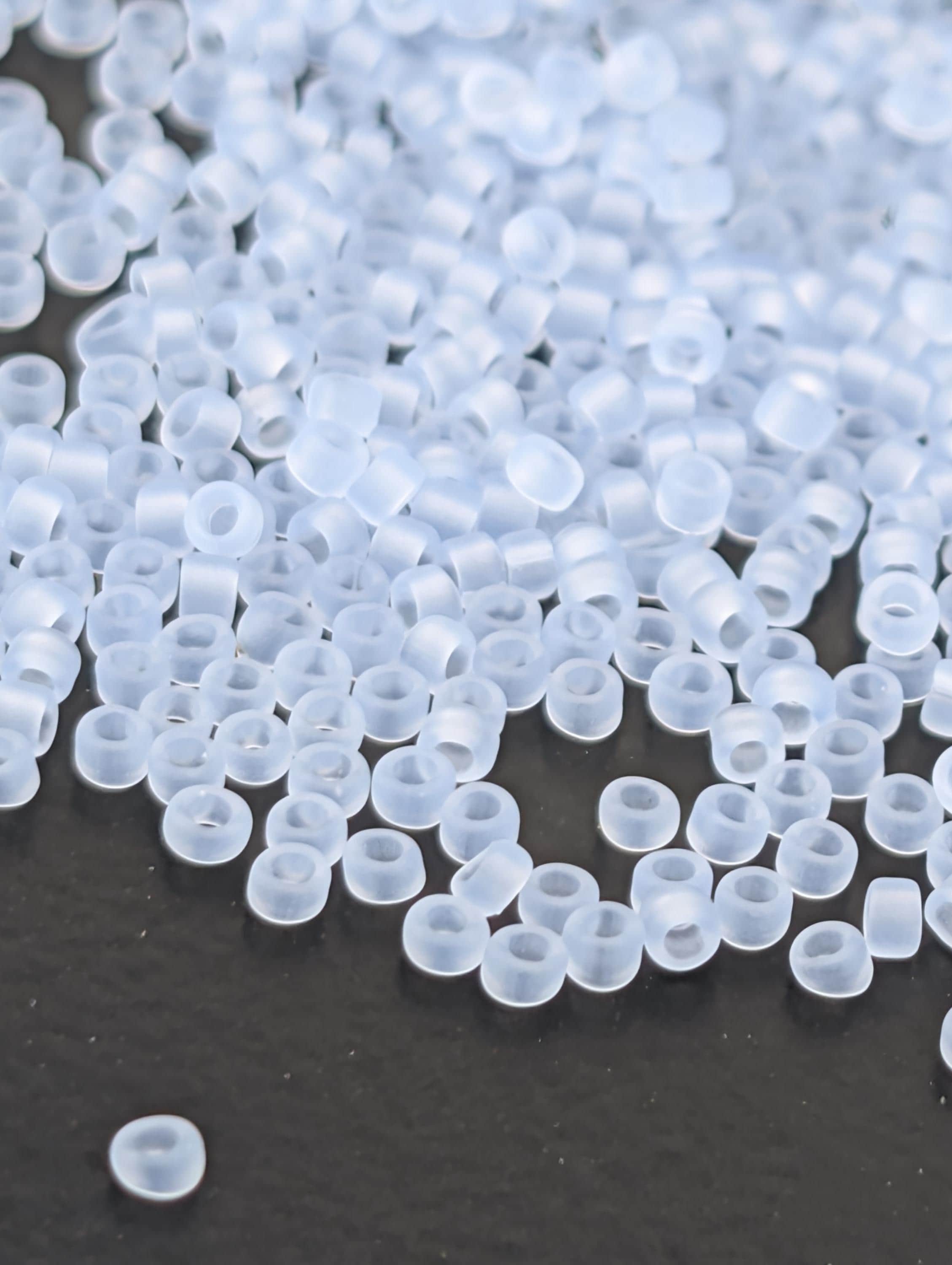 Ceylon Frosted Glacier Size 15/0 Toho Round 2.5" tube | Japanese Seed Beads | Bead Weaving Embroidery Supply | DIY Jewelry