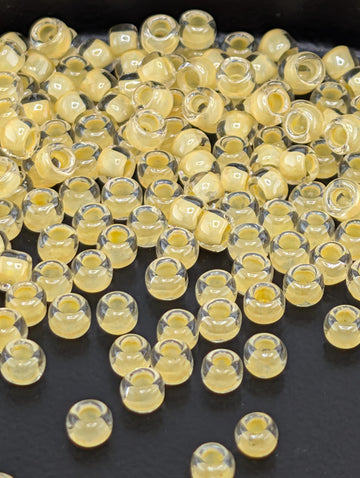 Inside-Color Crystal/Butter-Lined Size 8/0 Toho Round 2.5" tube