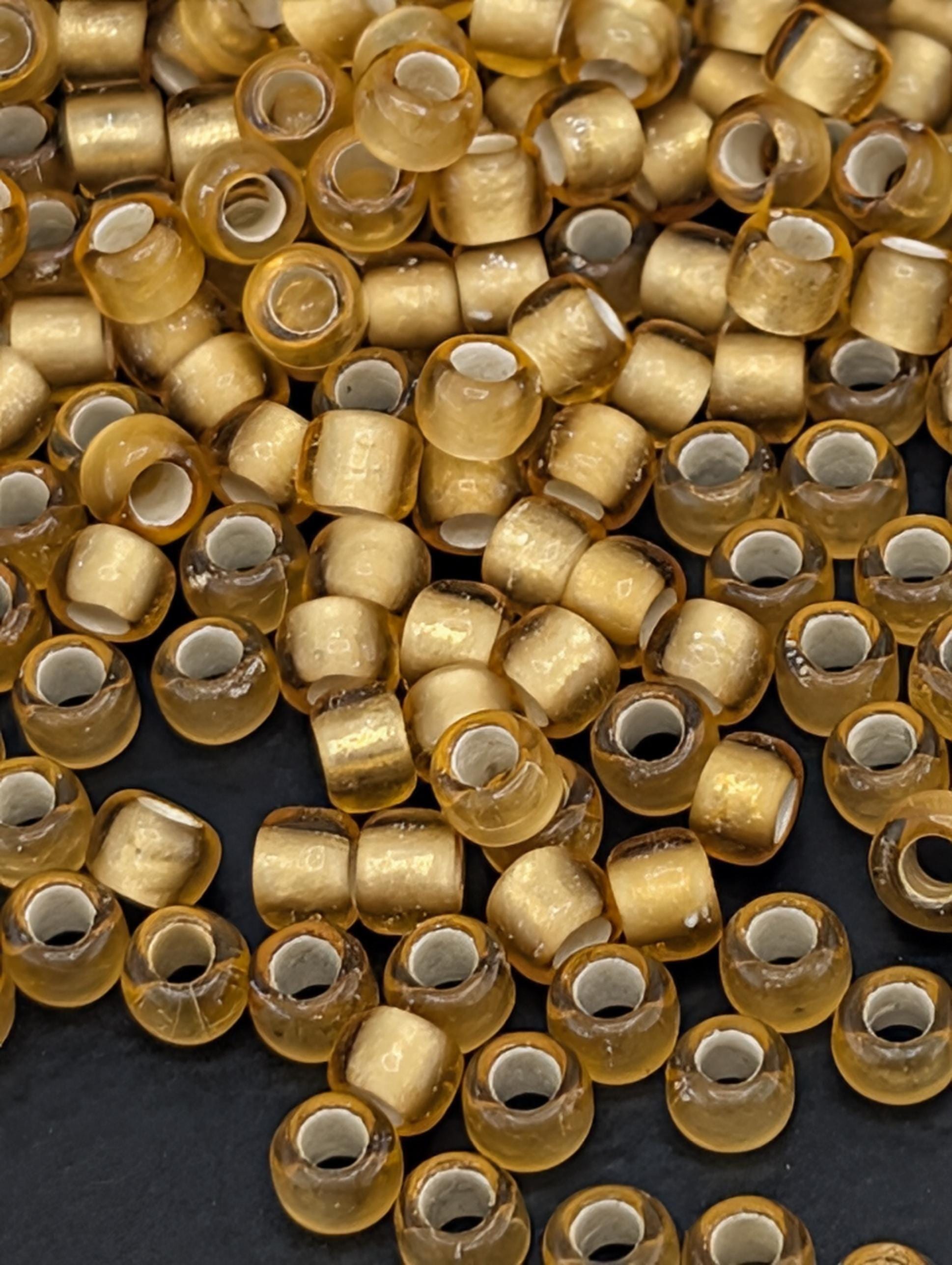 Silver-Lined Frosted Topaz Size 8/0 Toho Round 2.5" tube