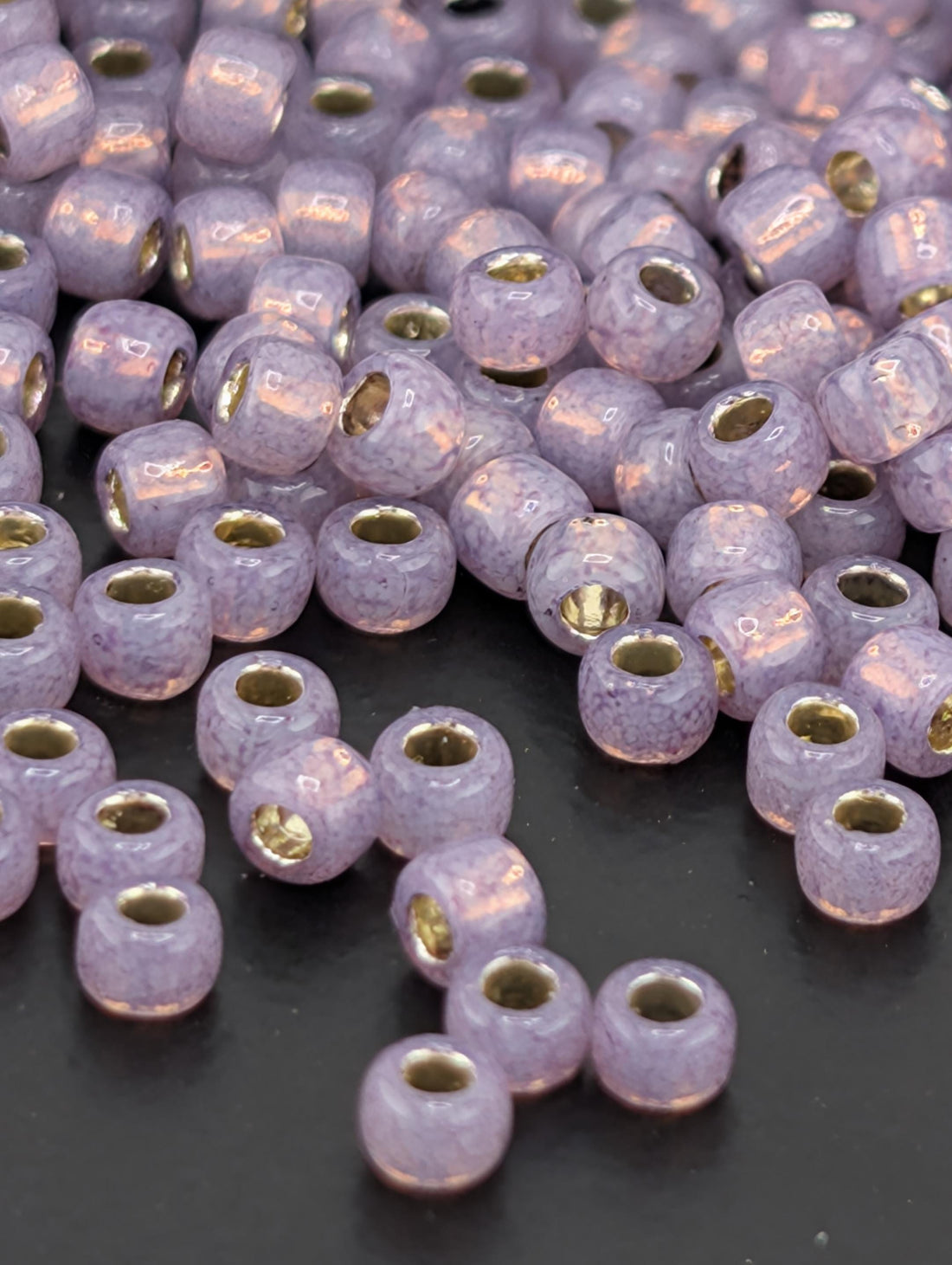 PermaFinish - Silver-Lined Milky Amethyst Size 8/0 Toho Round 2.5" tube