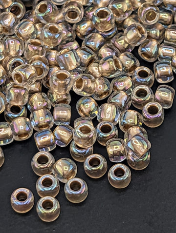 Gold-Lined Rainbow Crystal Size 8/0 Toho Round 2.5" tube