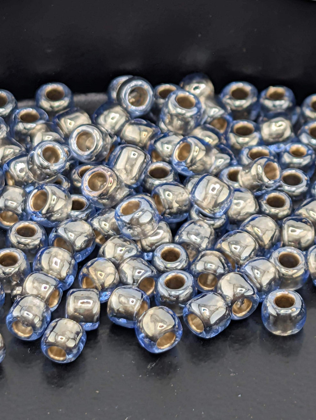 Gold-Lined Lt Montana Blue Size 6/0 Toho Round 2.5" tube | Japanese Seed Beads | Bead Weaving Embroidery Supply | DIY Jewelry
