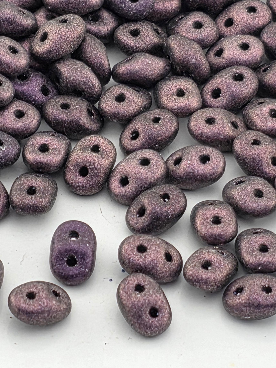 Matubo SuperDuo Beads: Sueded Gold Orchid, 5x2mm | Japanese Seed Beads | Bead Weaving Embroidery Supply | DIY Jewelry