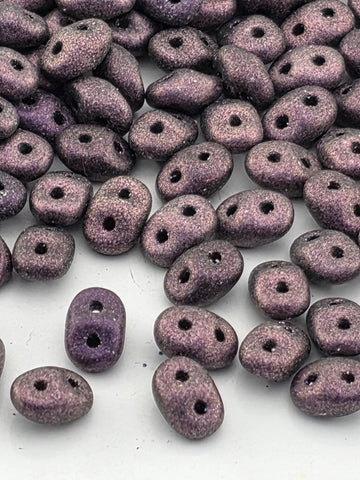 Matubo SuperDuo Beads: Sueded Gold Orchid, 5x2mm | Japanese Seed Beads | Bead Weaving Embroidery Supply | DIY Jewelry