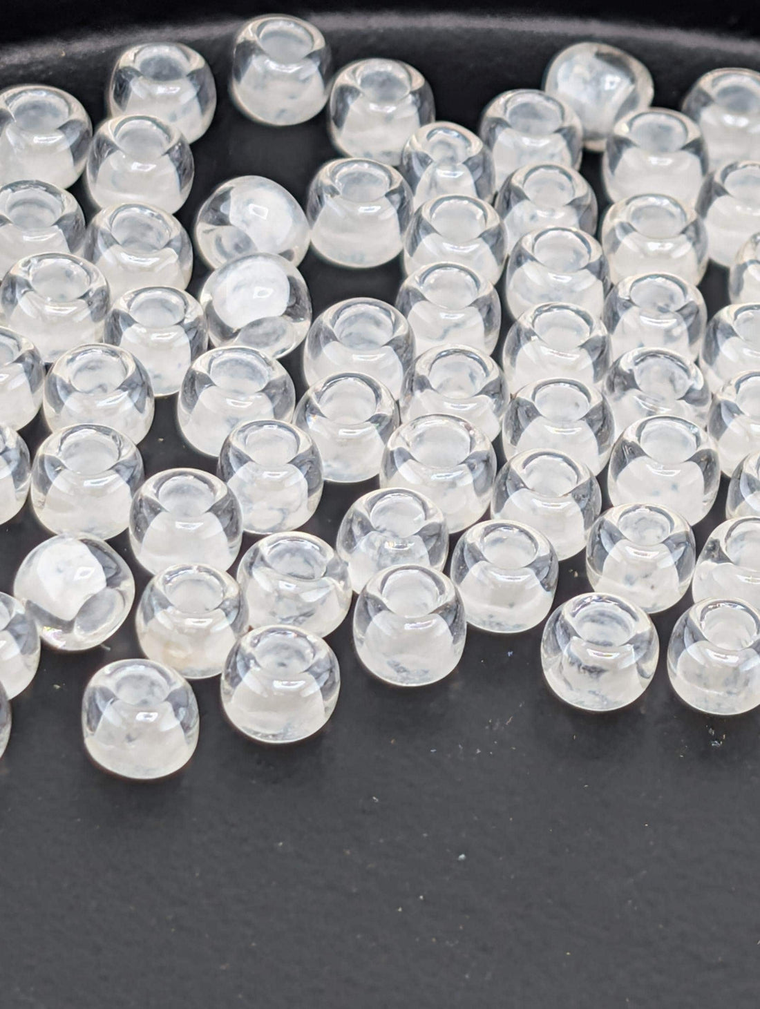 Toho Seed Beads Tube - Crystal Snow-Lined, Size 6/0, 2.5"