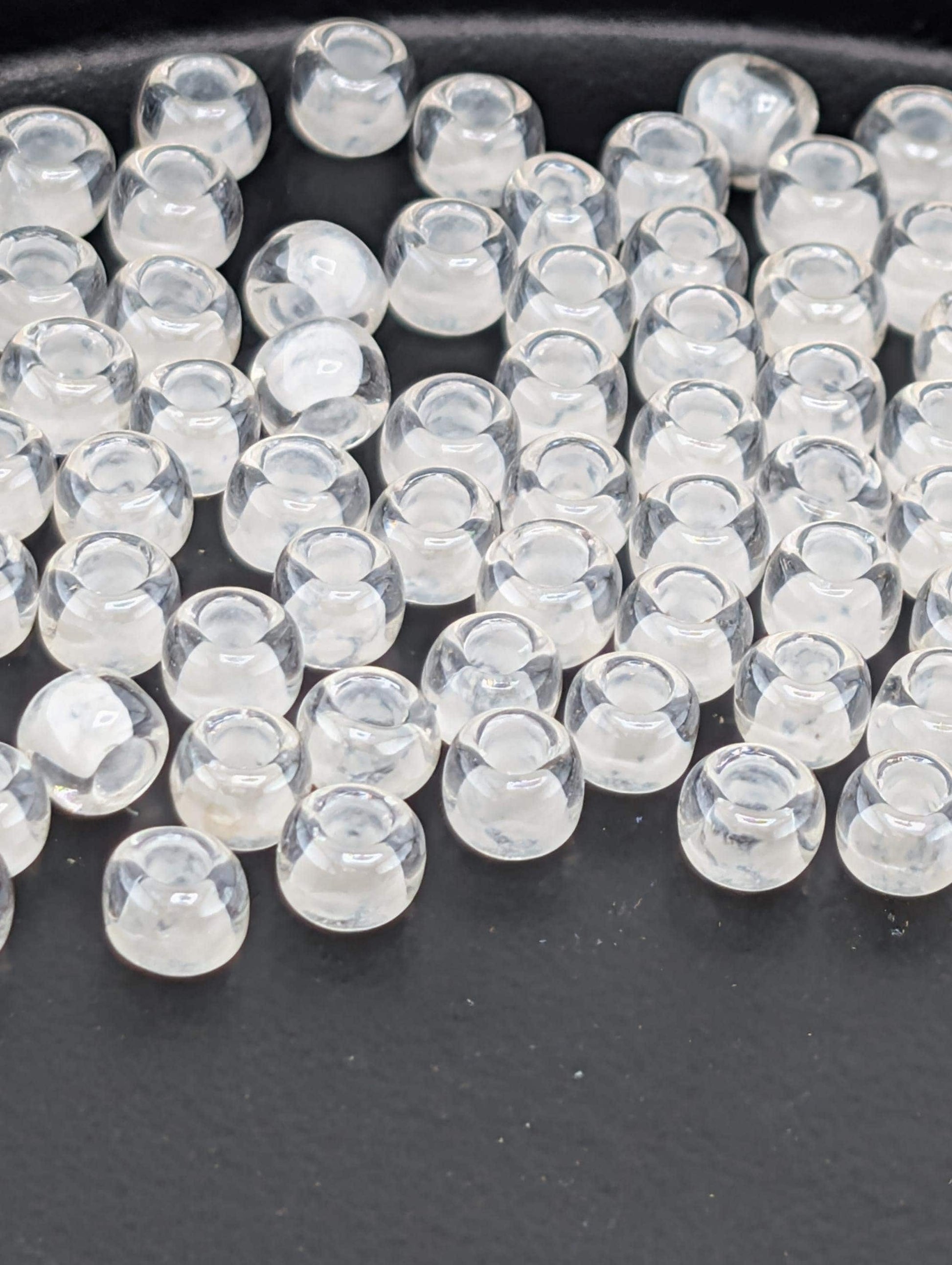 Toho Seed Beads Tube - Crystal Snow-Lined, Size 6/0, 2.5"