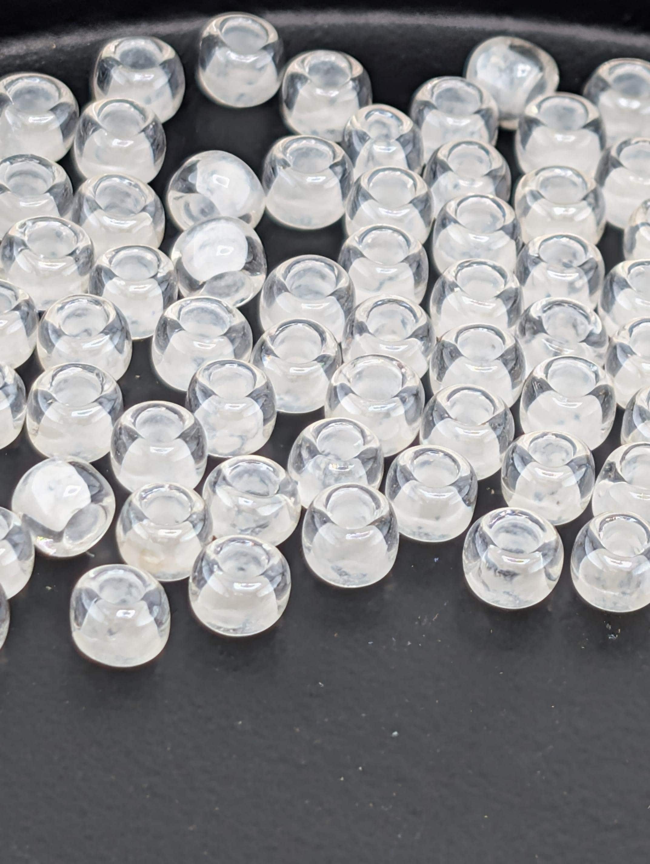 Toho Seed Beads Tube - Crystal Snow-Lined, Size 6/0, 2.5"