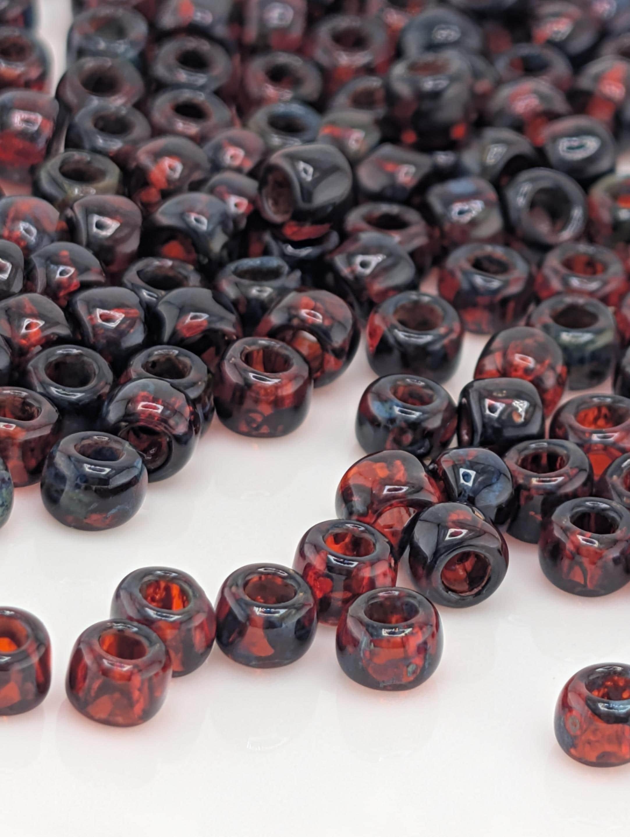 Toho Japanese Seed Beads: Size 6/0 Hybrid Transparent Siam Ruby - 2.5" Tube ~8-9g