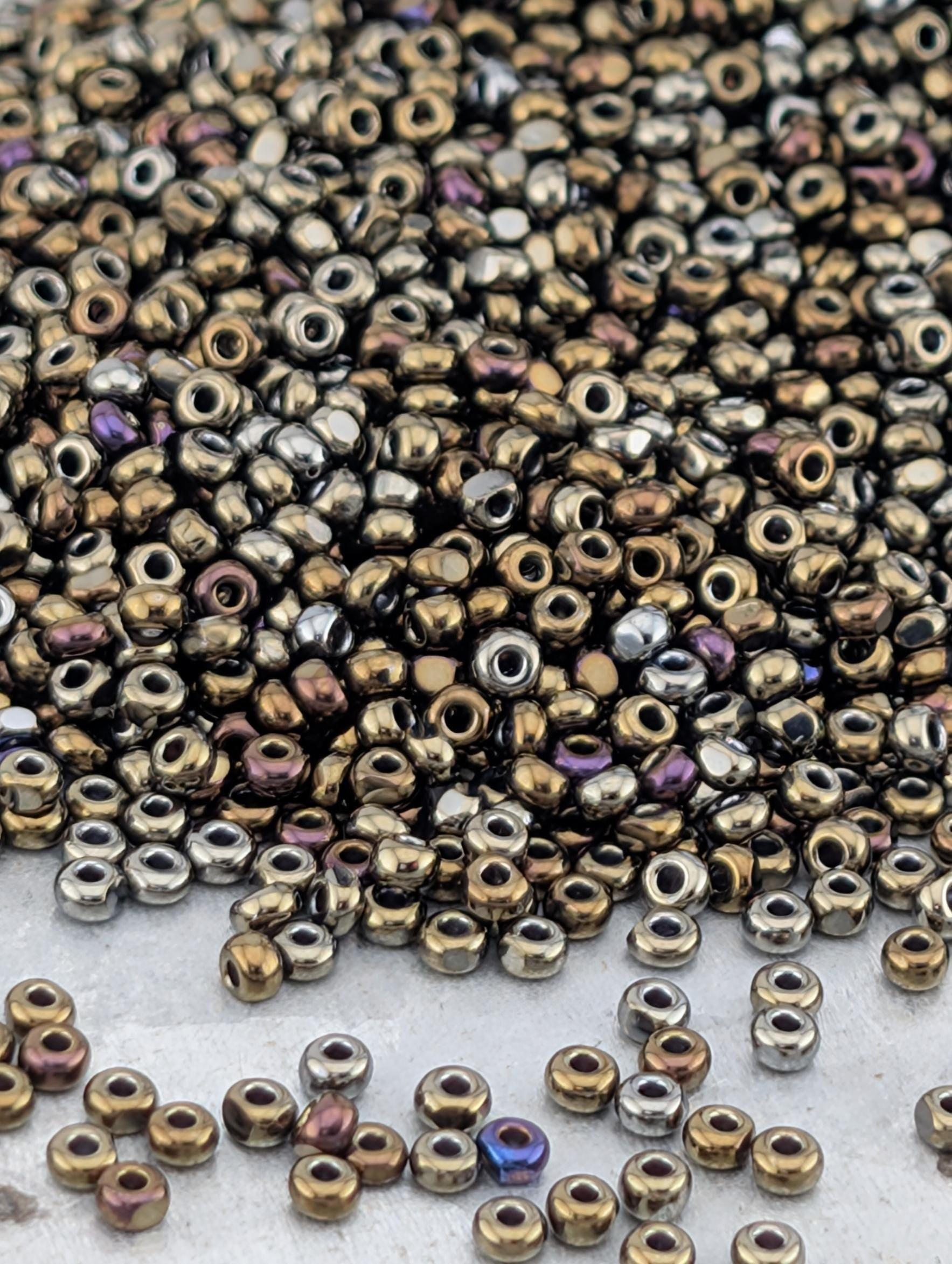 Preciosa 11/0 Seed Beads Opaque Golden Bronze Size 11/0 - 15g - Czech Glass Rocaille for Jewelry Making