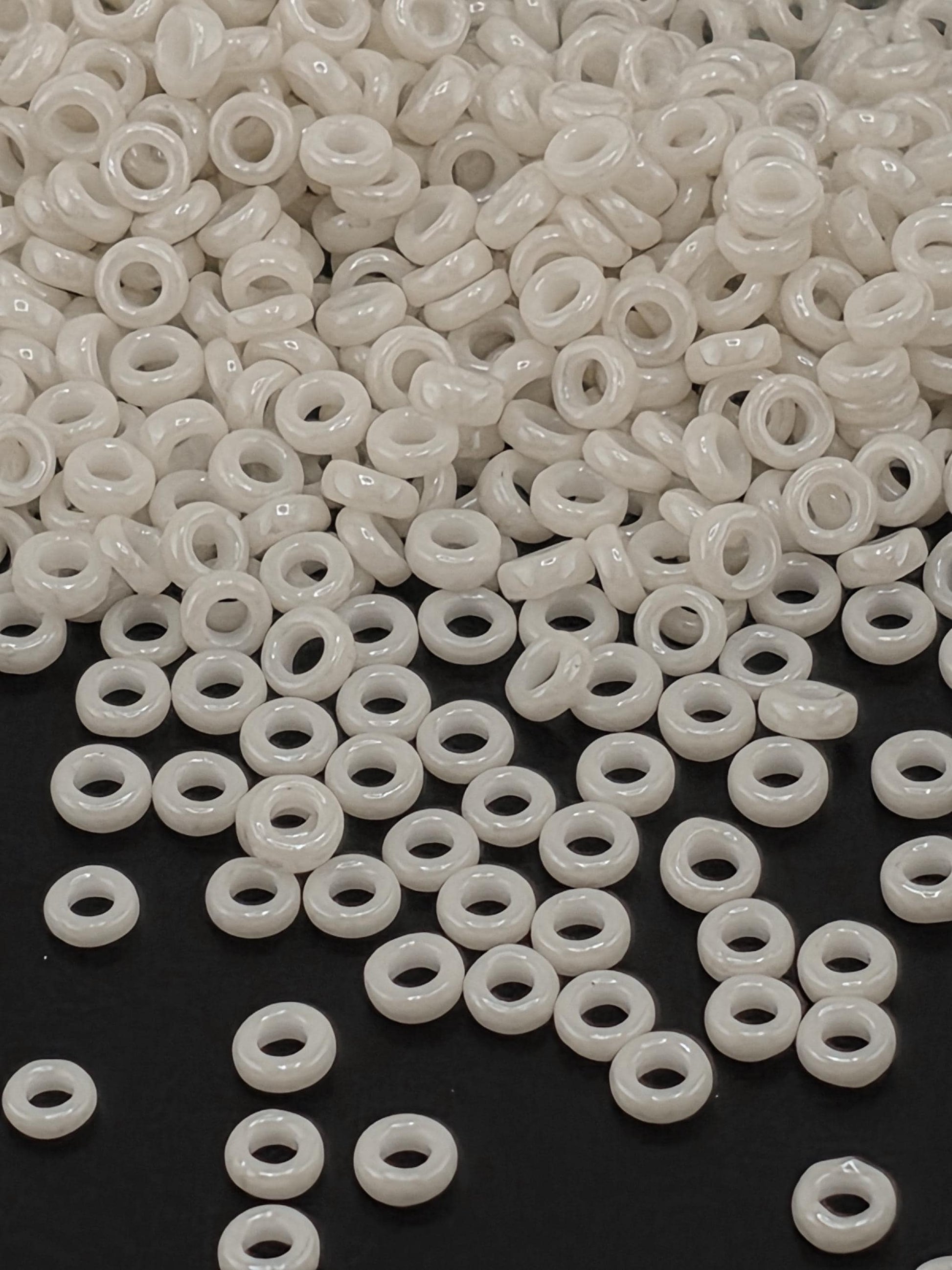 Miyuki Spacer Beads: Limestone Opaque Luster - 2.2mm Size