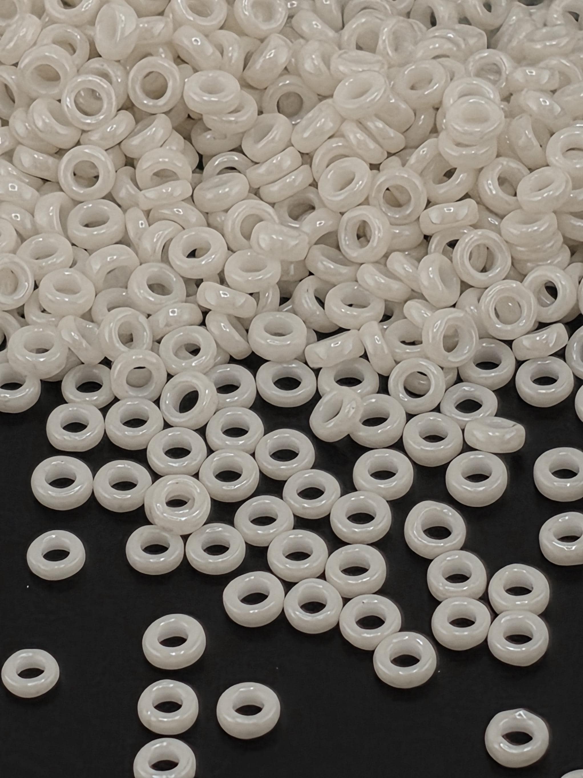 Miyuki Spacer Beads: Limestone Opaque Luster - 2.2mm Size