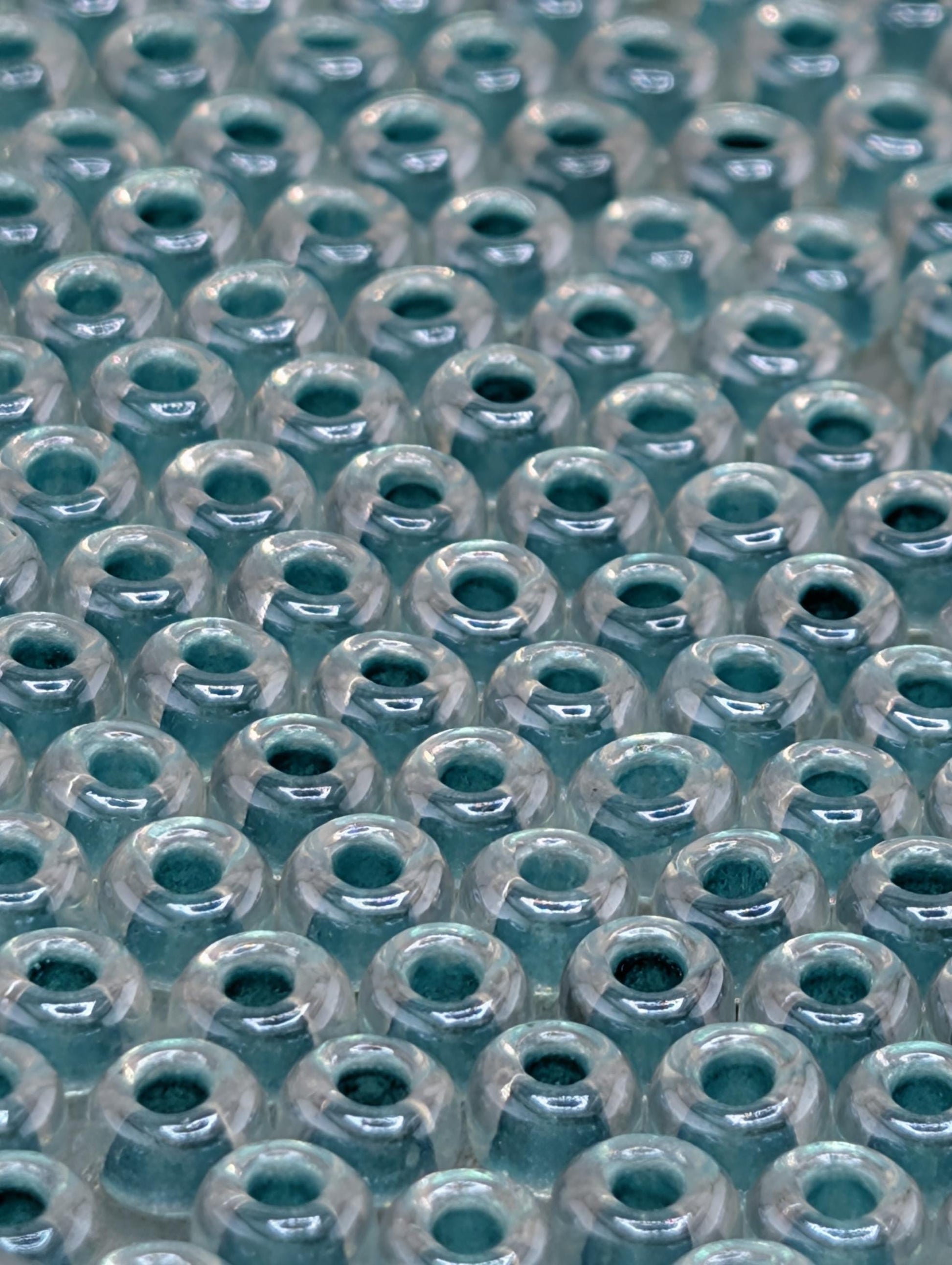 6-1528:Crystal/Aqua ICL*-Miyuki Rocaille 6/0 (20g pkg ~240 pcs)