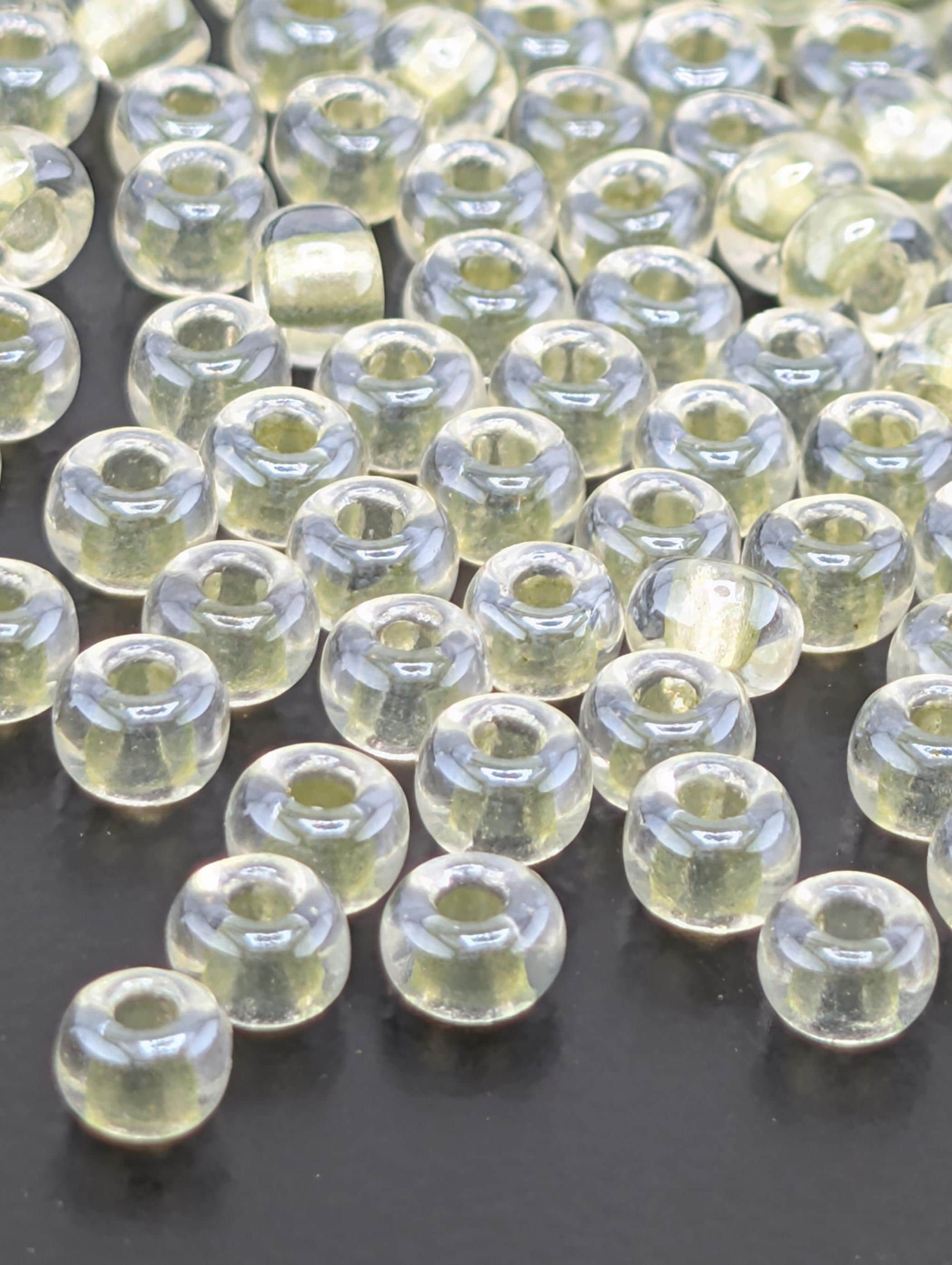 6-1527:Crystal/Light Celery ICL*-Miyuki Rocaille 6/0 (20g pkg ~240 pcs)