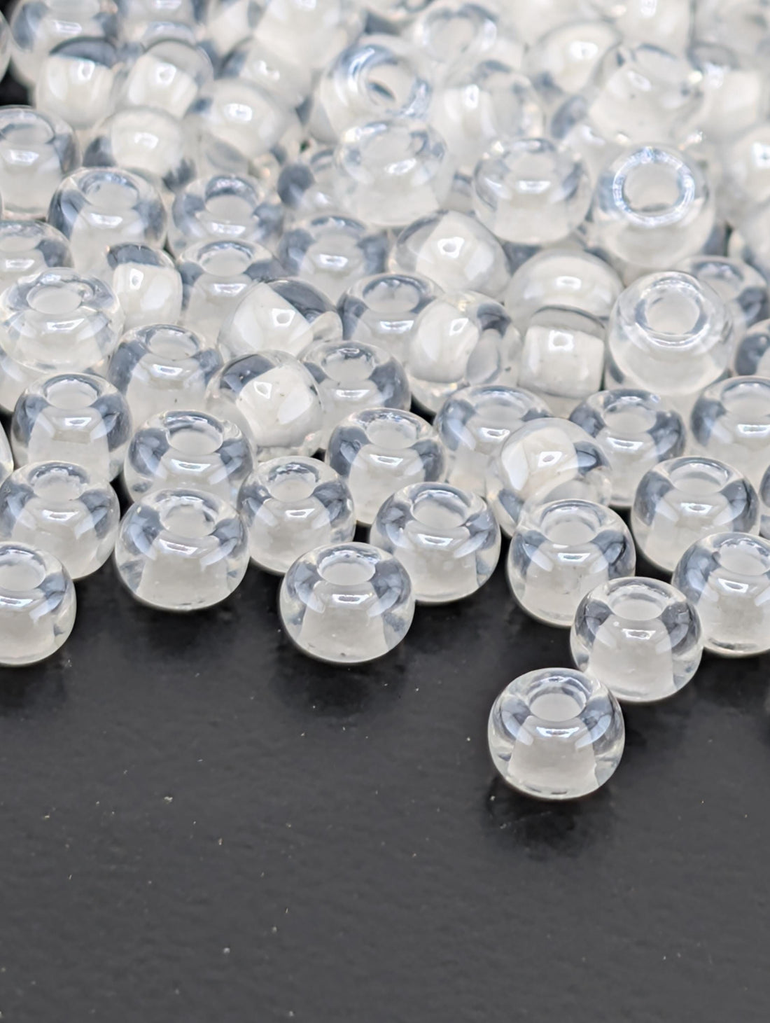 6-1104:Crystal/White ICL-Miyuki Rocaille 6/0 (20g pkg ~240 pcs)