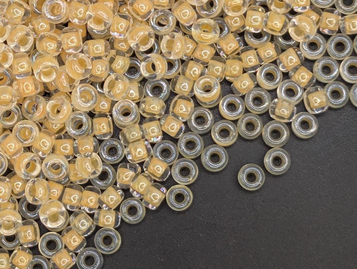 Miyuki Seed Beads 11/0: Crystal Canary Yellow Inside Color, 20g Tube | Japanese Seed Beads | Bead Weaving Embroidery Supply | DIY Jewelry