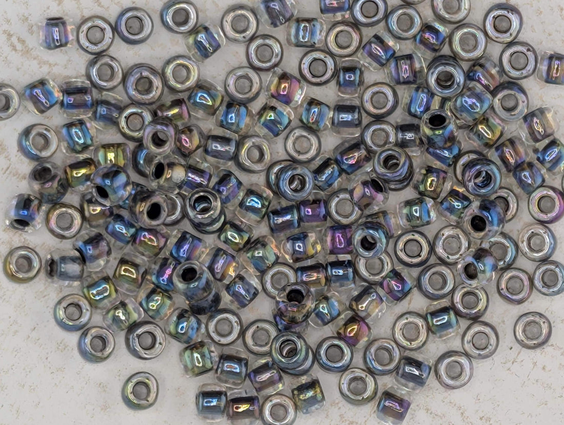 Rainbow Inside Peacock Matsuno Seed Beads (Size 6, 15g, ~180 pcs)