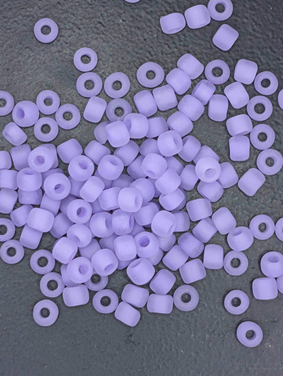 Matsuno Seed Beads Size 6 - Matte Translucent Lilac, 15g Pack