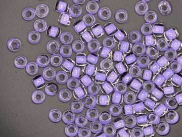 Seed Beads Size 6: Dark Lilac Translucent - Matsuno Glass, 15g Approx 180 pcs