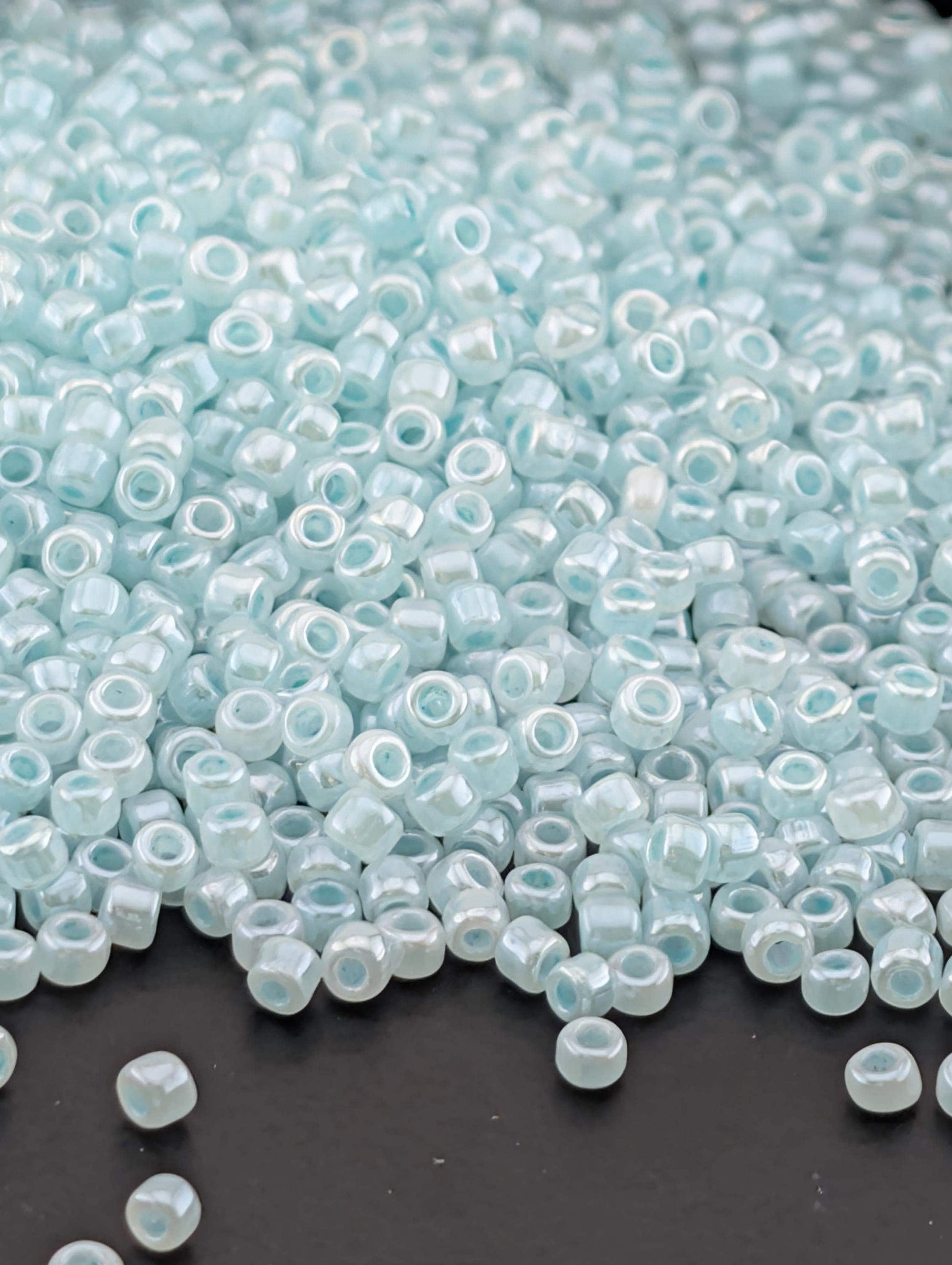 1740SB Opaque Ceylon Pastel Blue 11/0 Round Matsuno Seed Beads (15g, ~1650 pcs) | Japanese Seed Beads | Bead Weaving Embroidery Supply