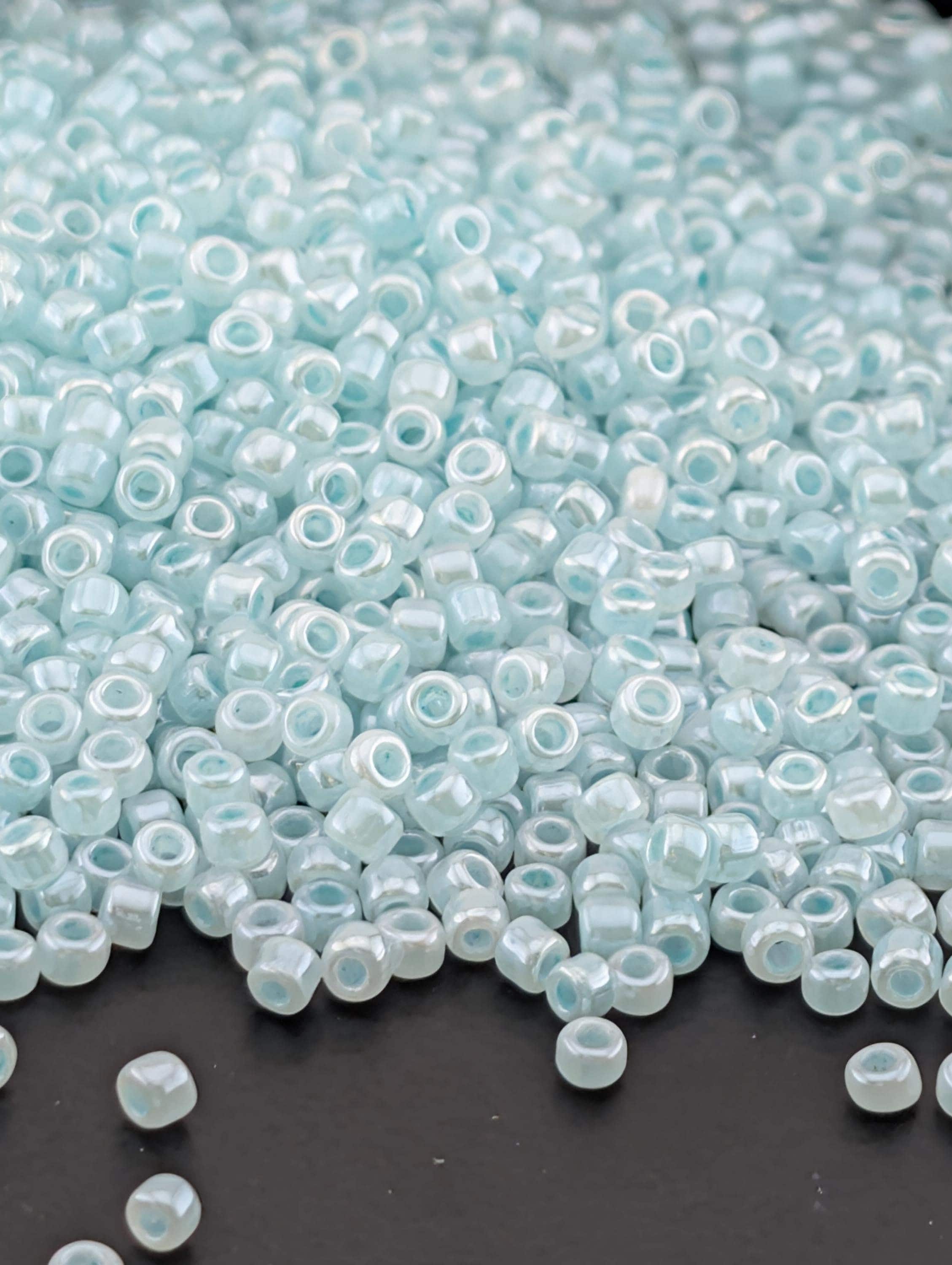 1740SB Opaque Ceylon Pastel Blue 11/0 Round Matsuno Seed Beads (15g, ~1650 pcs) | Japanese Seed Beads | Bead Weaving Embroidery Supply