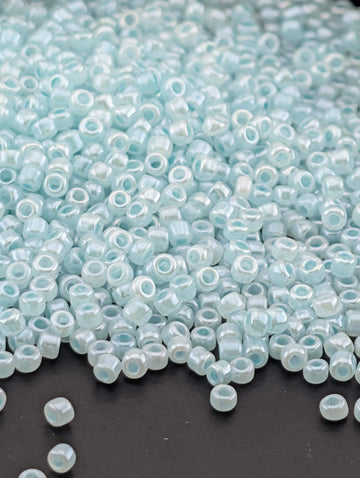 1740SB Opaque Ceylon Pastel Blue 11/0 Round Matsuno Seed Beads (15g, ~1650 pcs) | Japanese Seed Beads | Bead Weaving Embroidery Supply