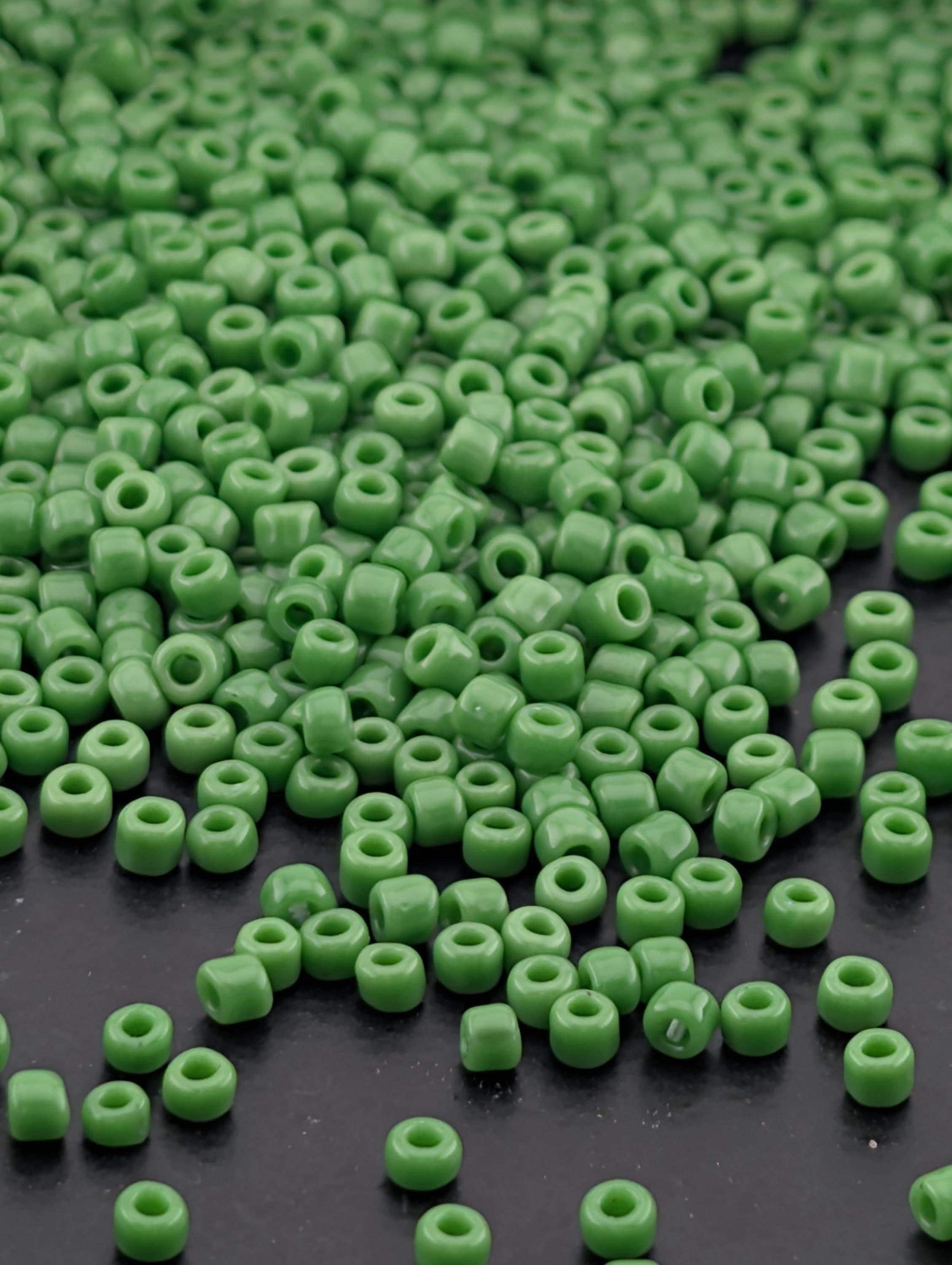 1818SB Opaque Green 11/0 Round Matsuno Seed Beads (15g, ~1650 pcs) | Japanese Seed Beads | Bead Weaving Embroidery Supply | DIY Jewelry