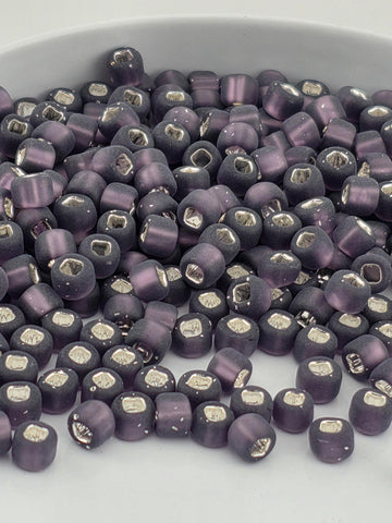 Matsuno Seed Beads, Matte Amethyst Purple (Size 6, 15g, ~180 pcs)