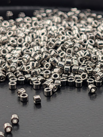 DB0021 Miyuki Delica Seed Beads: Nickel Plated Metallic - Size 11, 7g Tube