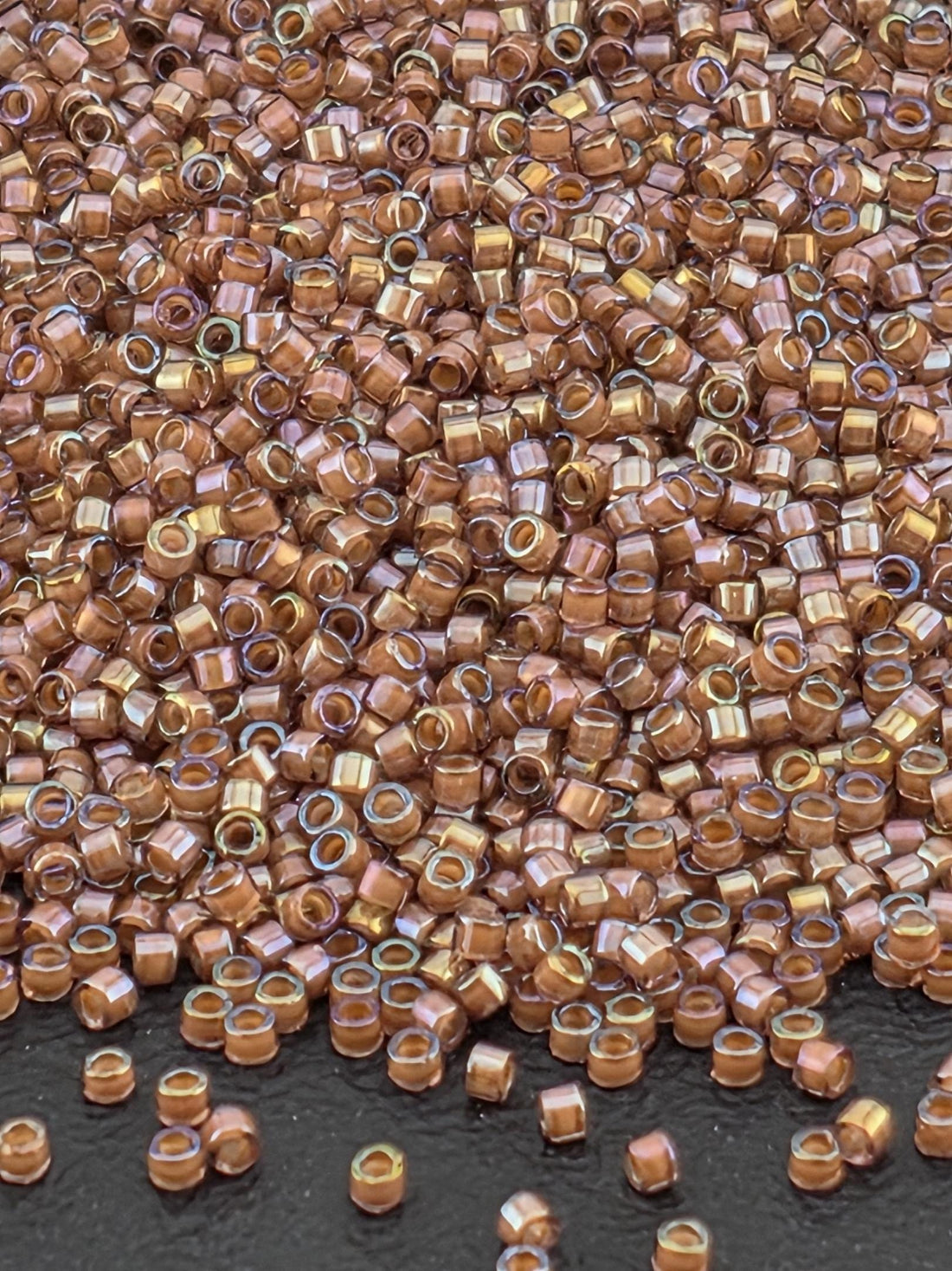 DB1737:Amethyst/Sugar Plum Inside Color Lined Rainbow Miyuki Delica (Size 11, 7 grams, ~1400 beads)