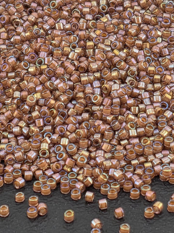 DB1737:Amethyst/Sugar Plum Inside Color Lined Rainbow Miyuki Delica (Size 11, 7 grams, ~1400 beads)