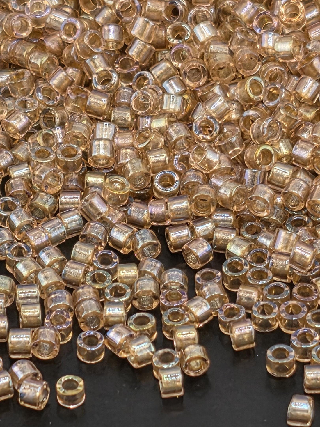 DB2373:Creamrose Inside Color Lined Rainbow Duracoat Miyuki Delica (Size 11, 7 grams, ~1400 beads)