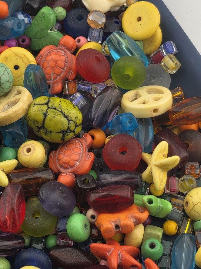 School Of Howlite Glass, Gemstone & Metal Bead Mix By Learise, 2oz pkg