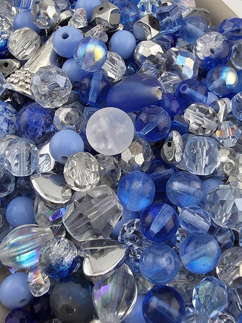 Learise Exclusive "Silver Lined Skies" Glass Bead Soup Mix (56g Pkg)