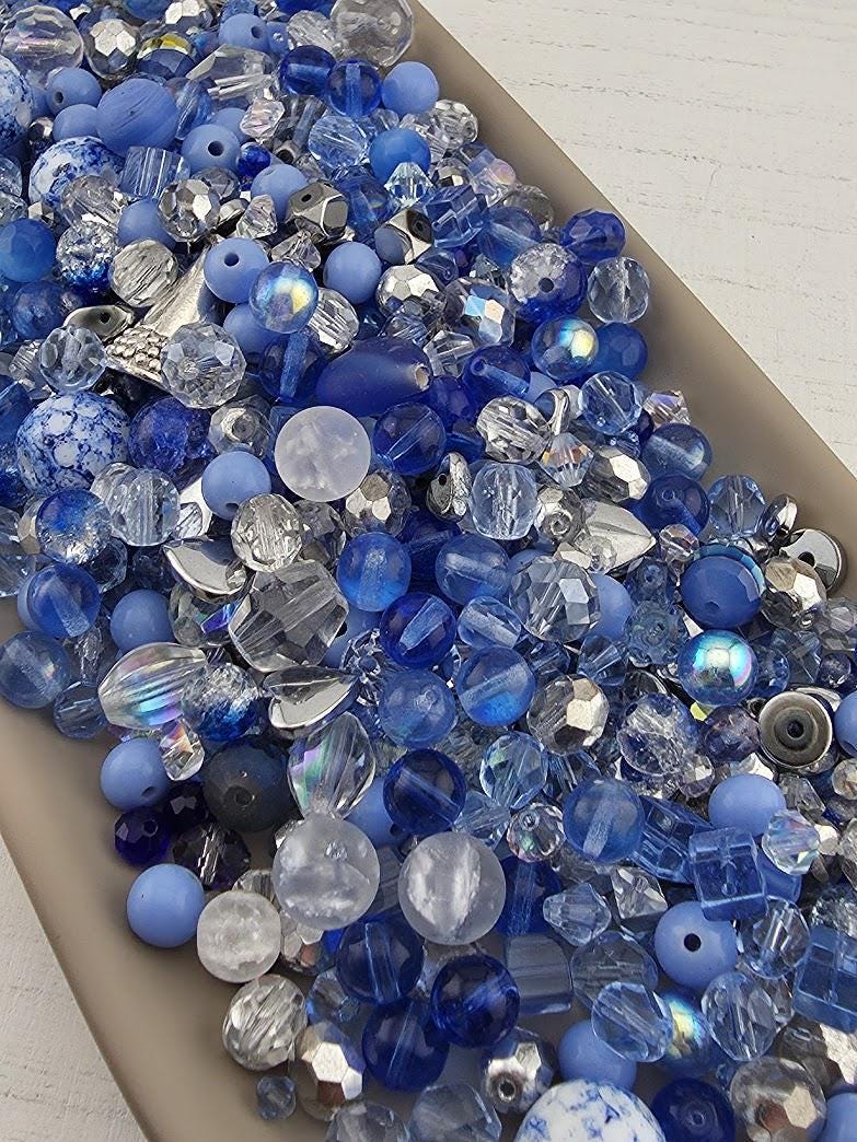 Silver Lined Skies Glass Bead Soup, Green Czech Mix (Faceted Shapes) | Jewelry Making Bracelet Supply | Learise Curated Mix