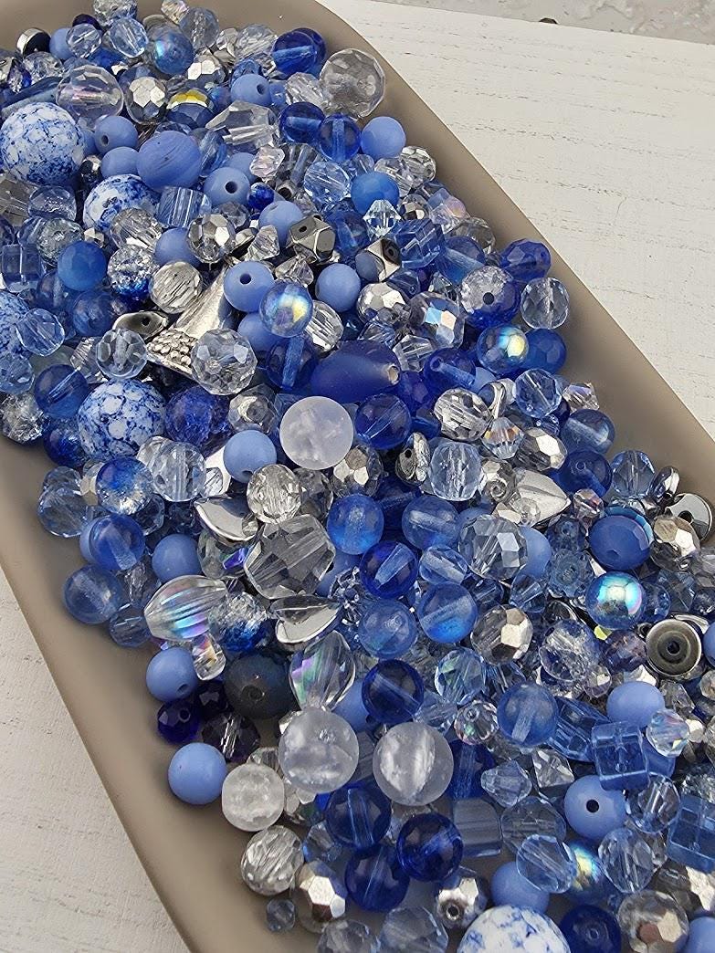 Silver Lined Skies Glass Bead Soup, Green Czech Mix (Faceted Shapes) | Jewelry Making Bracelet Supply | Learise Curated Mix