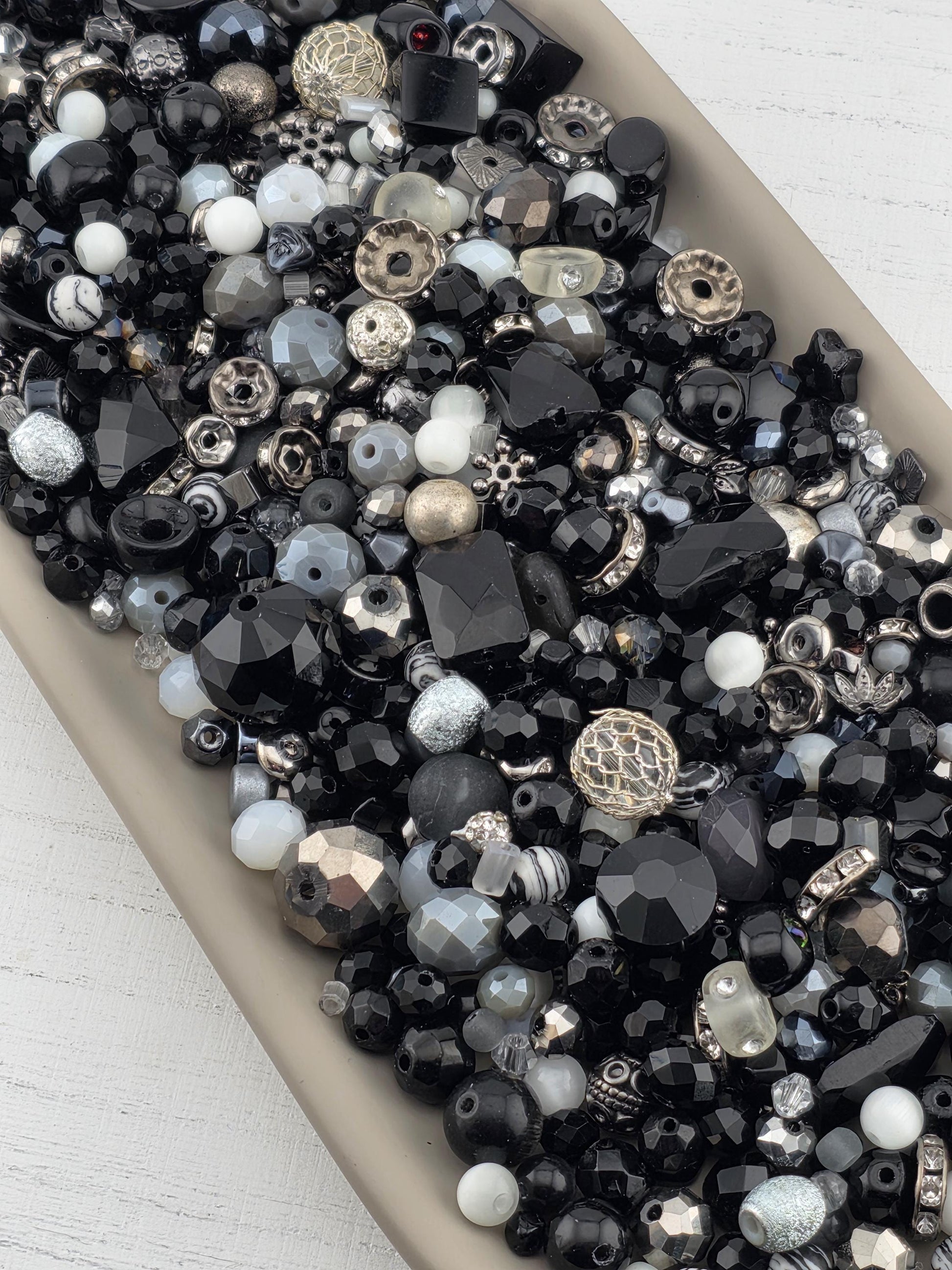 It's not all black and white Glass & Metal Bead Mix By Learise, 2oz pkg