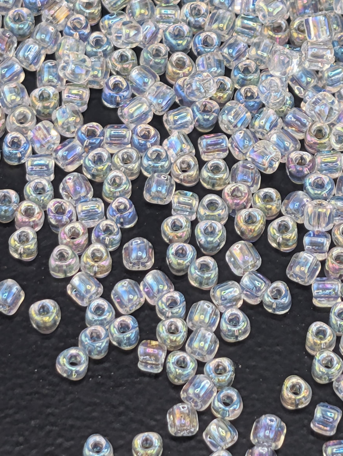 Crystal Translucent Rainbow Miyuki Triangle Size 8/0 (15g Pkg) | Japanese Seed Beads | Bead Weaving Embroidery Supply | DIY Jewelry