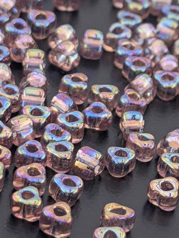 Light Amethyst Translucent Rainbow Miyuki Triangle Size 5/0 (15g Pkg)