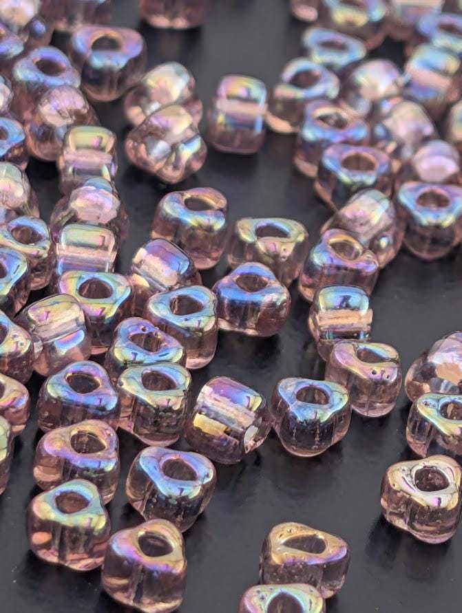 Light Amethyst Translucent Rainbow Miyuki Triangle Size 8/0 (15g Pkg)