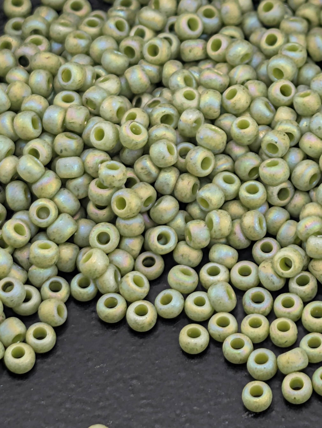 Semi Glazed Rainbow - Honeydew Size 11/0 Toho Round 2.5" tube