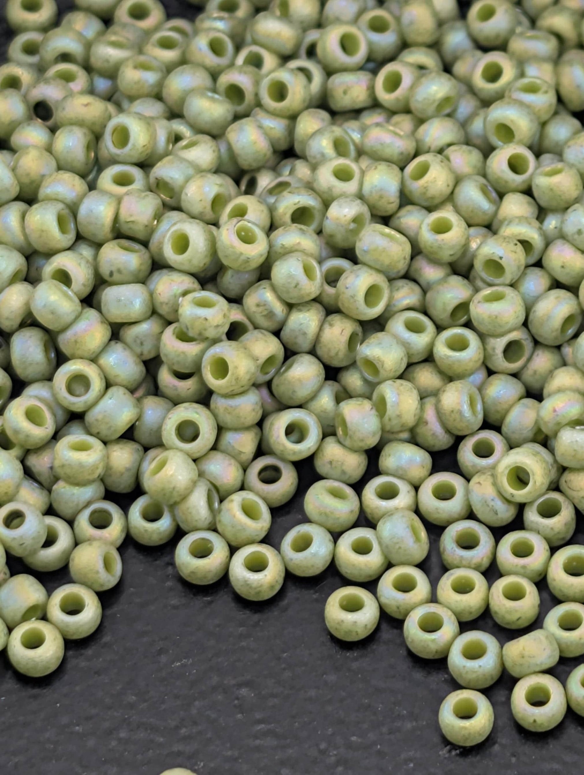 Semi Glazed Rainbow - Honeydew Size 11/0 Toho Round 2.5" tube | Japanese Seed Beads | Bead Weaving Embroidery Supply | DIY Jewelry