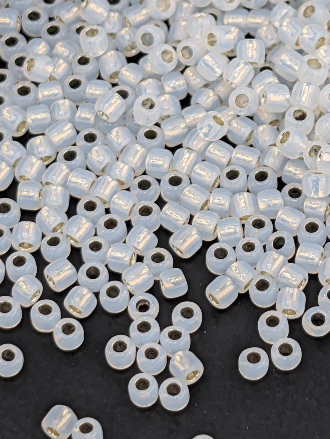 Silver-Lined Milky White Size 11/0 Toho Round 2.5" tube