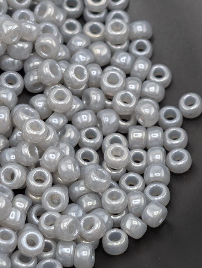 Grey Ceylon Miyuki Rocaille Size 8/0 (20g pkg) | Japanese Seed Beads | Bead Weaving Embroidery Supply | DIY Jewelry