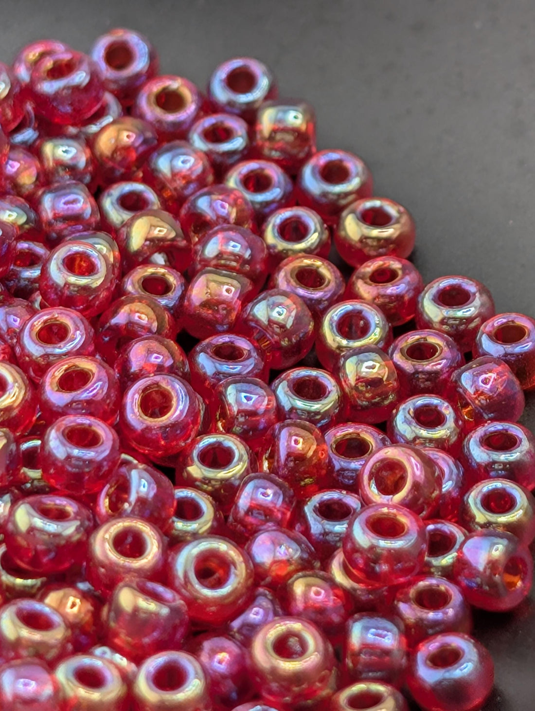 Berry Translucent Rainbow Miyuki Rocaille Size 8/0 (20g pkg)