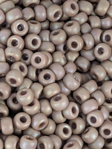 Hazelnut Opaque Matte Glazed Rainbow Miyuki Rocaille Size 8/0 (20g pkg)