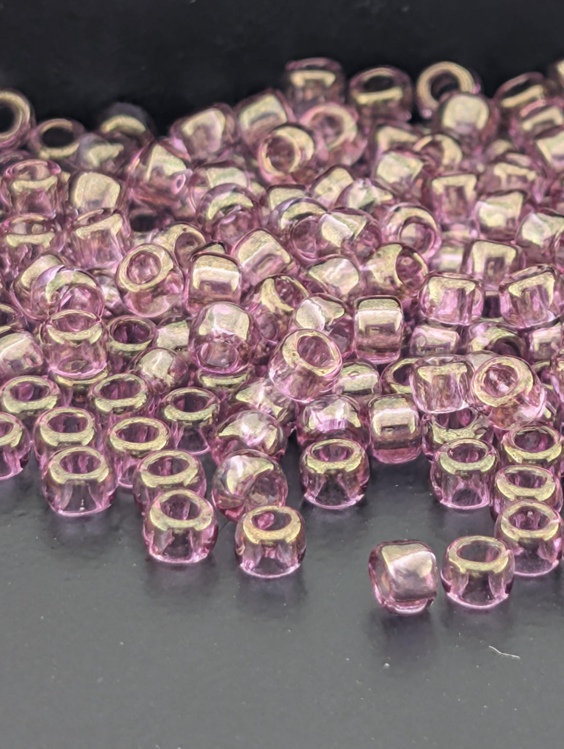 Gold Luster - Pink Rose Size 8/0 Toho Round 2.5" tube