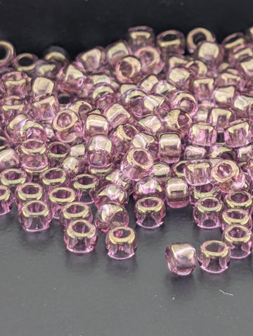 Gold Luster - Pink Rose Size 8/0 Toho Round 2.5" tube