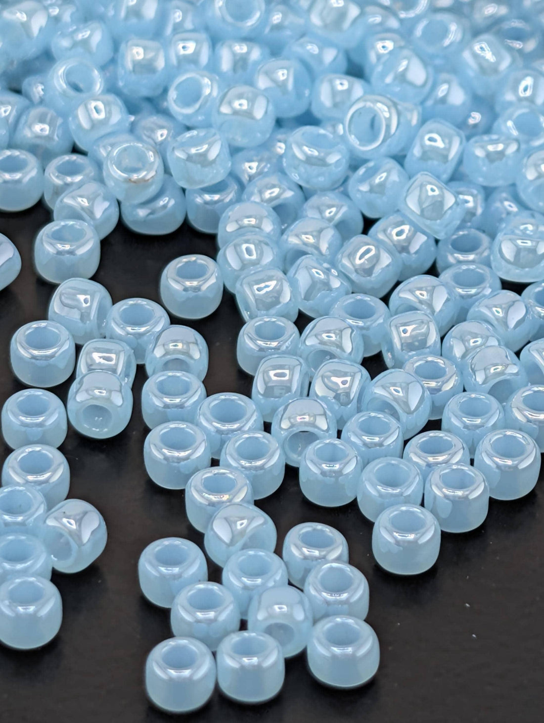 Ceylon Aqua Size 8/0 Toho Round 2.5" tube