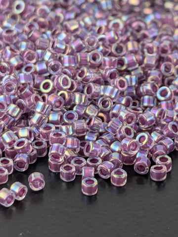 DB0056 Crystal Light Magenta Seed Beads - Miyuki Delica Size 11 (7g, ~1400 pcs)