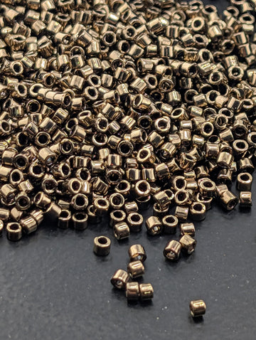 DB0022 Miyuki Delica Beads: Bronze Metallic Sheen (Size 11, 7 grams, ~1400 beads)